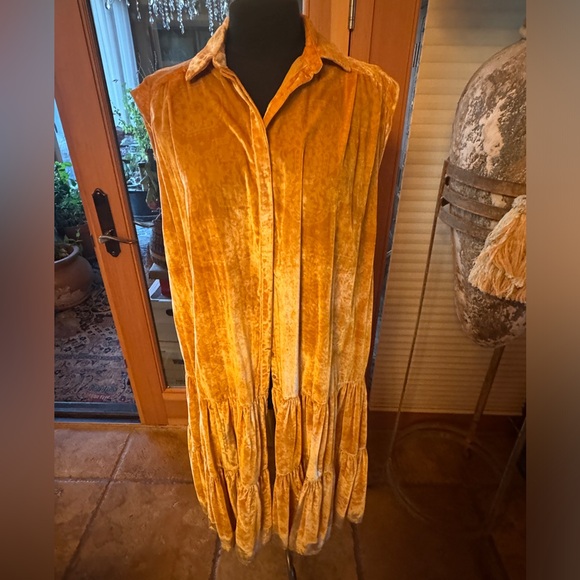 Free People long velvet midi vest - Picture 3 of 11